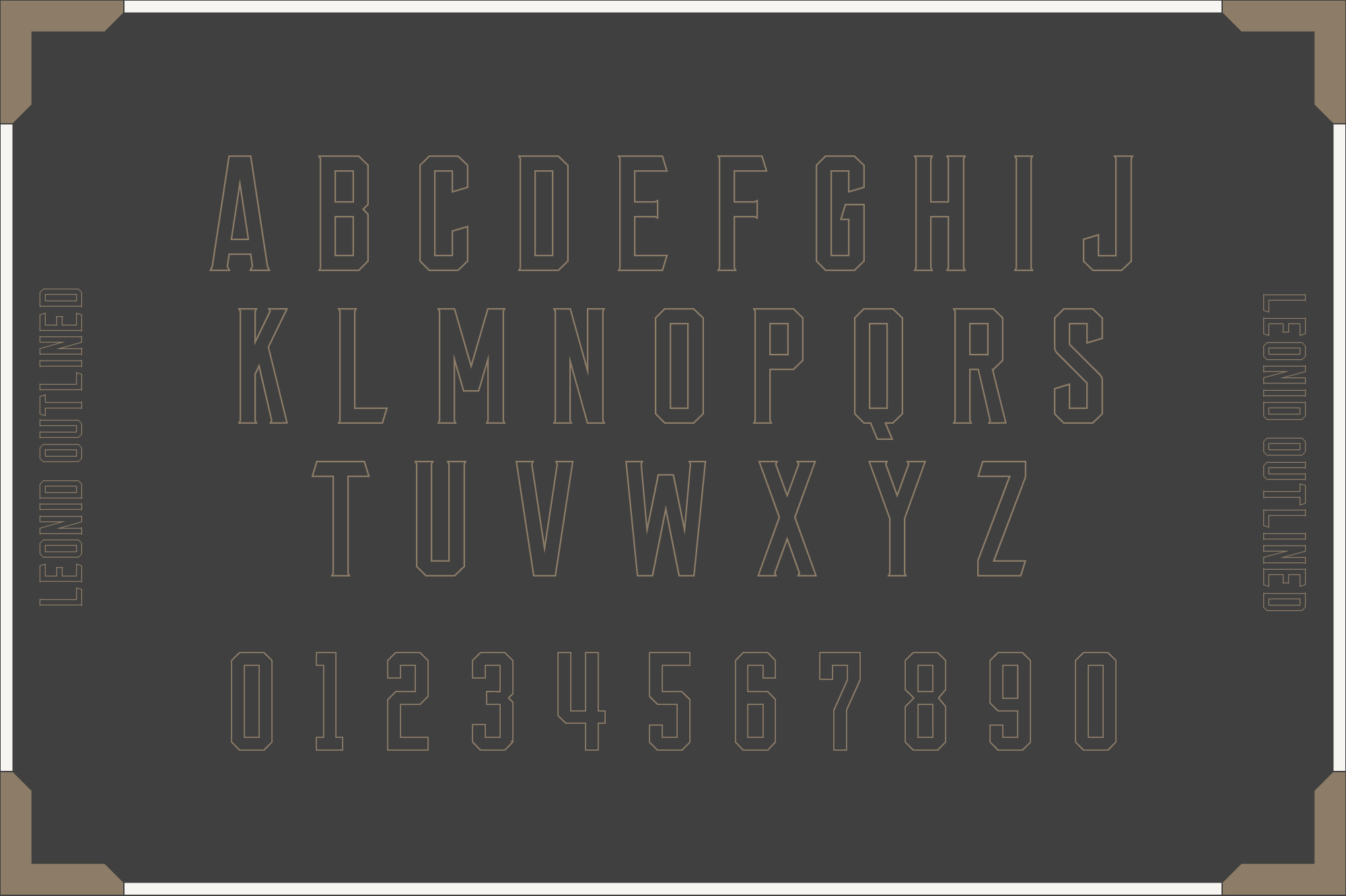 Leonid Outlined Font preview